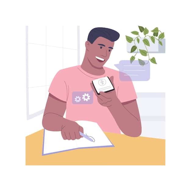 A person on the phone, smiling confidently, with notes and a credit card in front of them, illustrating effective negotiation preparation.