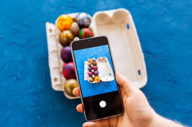A close-up of a smartphone displaying a grocery store loyalty app with personalized coupons and rewards points visible on the screen.