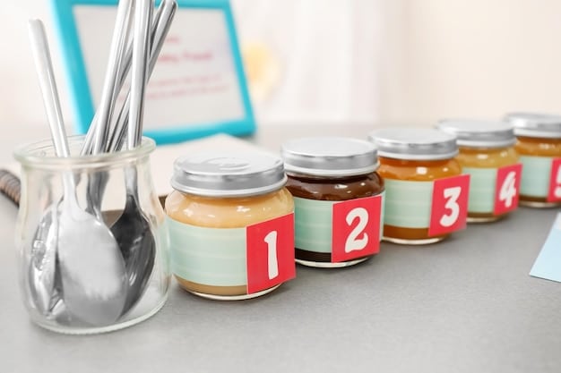 Close-up of labeled storage containers in a pantry, showing expiration dates and contents clearly marked. The containers are transparent and neatly stacked, illustrating an organized system for tracking food supplies.