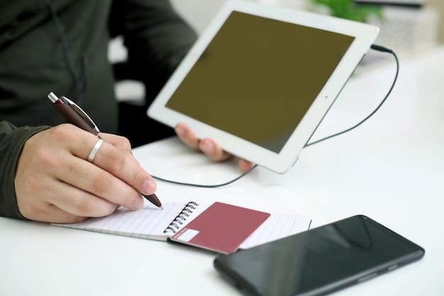 A close-up of a tablet displaying an email draft to a landlord, with a pen and notepad nearby, symbolizing clear and documented communication.