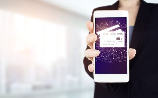 A person's hands holding a smartphone, looking at a banking app, symbolizing digital financial management and the ability to monitor payments.