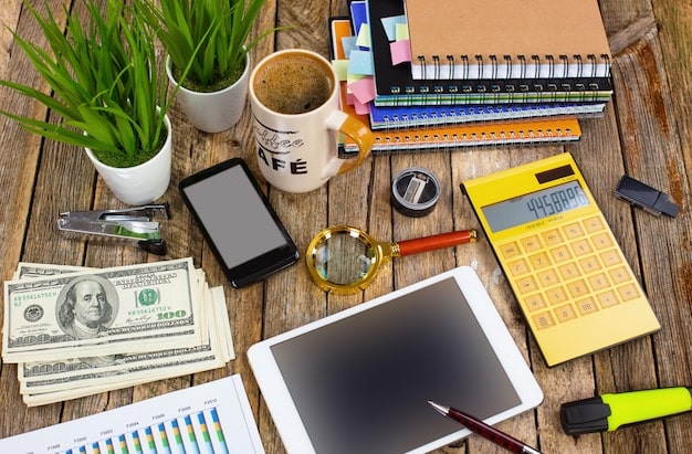 A person meticulously categorizing financial expenses on a laptop, with a calculator and a neatly organized desk. The image conveys focus and systematic money management.
