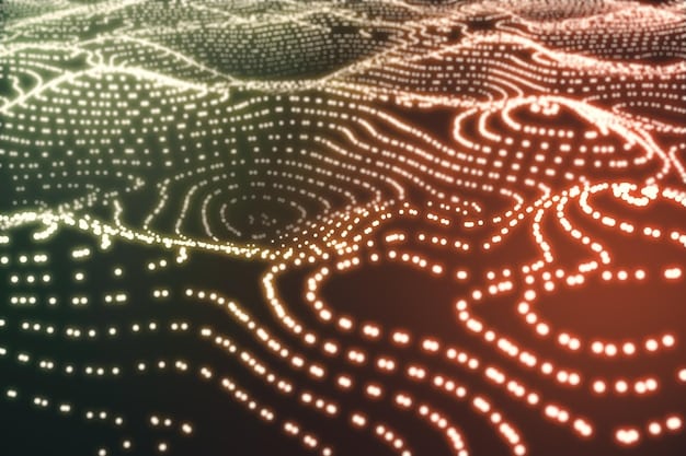 A detailed network diagram overlayed with hexadecimal code and glowing nodes, representing data being secured across a complex digital infrastructure. The focus is on the intricate layers of security in financial networks.