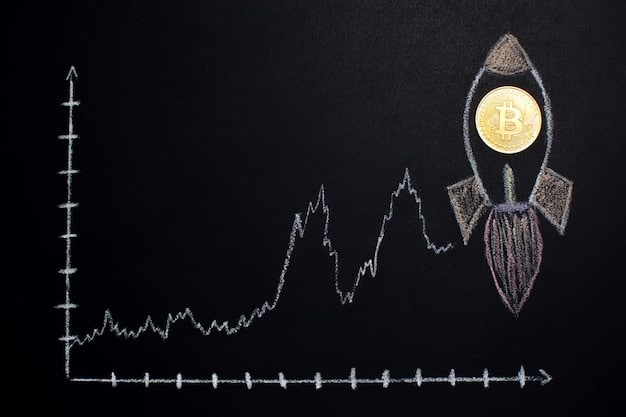 A graph showing a downward trend line, with digital coins scattered below it, symbolizing decreasing investment and declining valuations in the metaverse space.