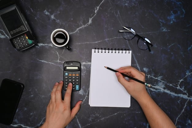 A person's hand filling out tax forms, with a calculator and receipts in the background, symbolizing financial planning for tax credits.