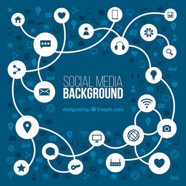 A graphic depicting a network of interconnected social media icons with lines connecting them, emphasizing the rapid and widespread dissemination of information (and misinformation) on these platforms. Text overlay: 
