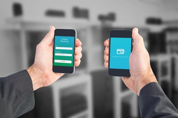 A split screen showing on one side a complex password displayed on a phone app with a fingerprint icon for biometric authentication, and on the other side, a screen showing a multi-factor authentication process with a one-time code being generated. The words 