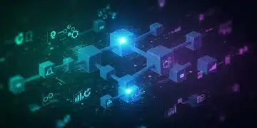Blockchain Beyond Crypto: Real-World Business Applications Explored Blockchain network connecting various business sectors with glowing digital lines