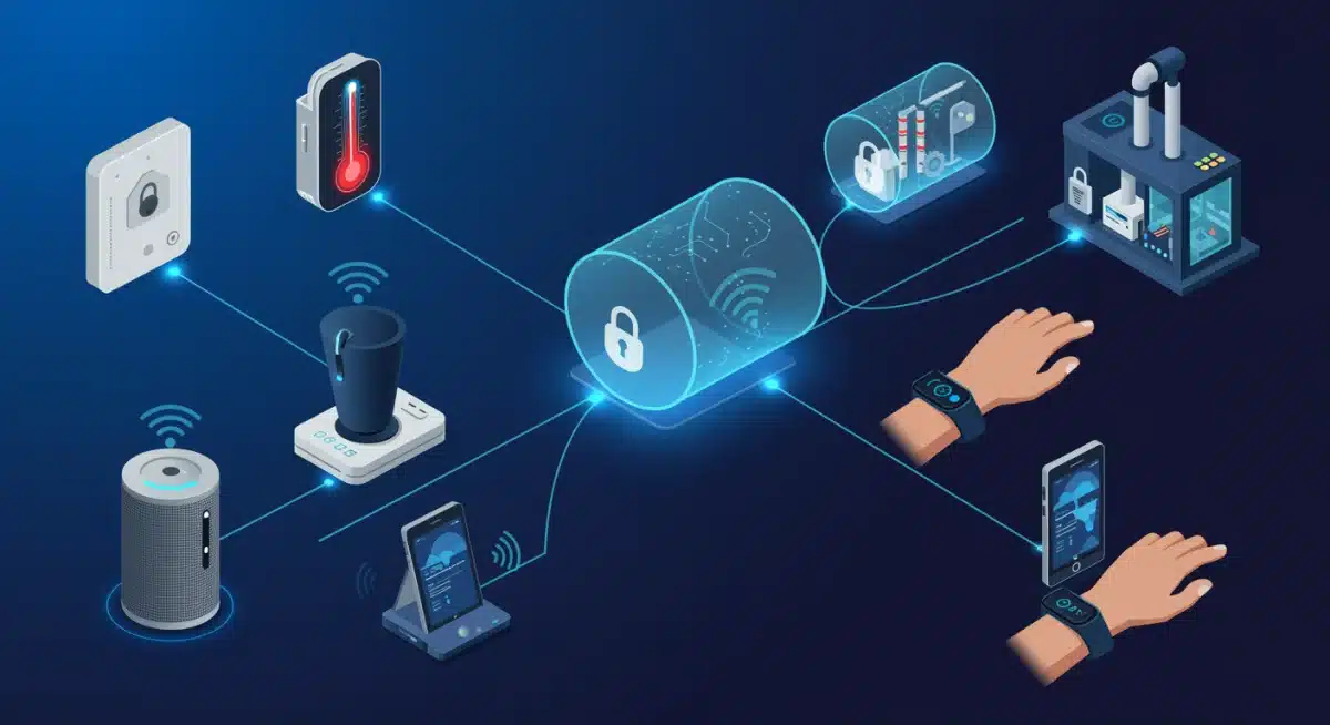 Securely connected IoT devices with encrypted data pathways and access control