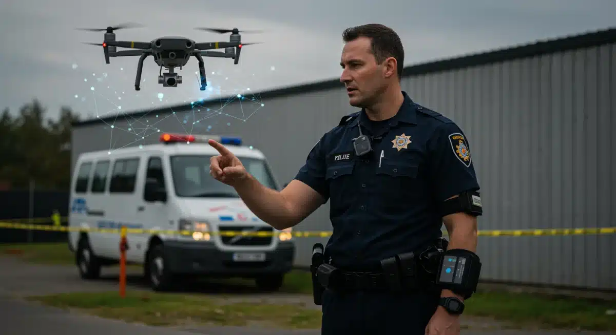 First responder utilizing IoT wearable and drone for incident assessment