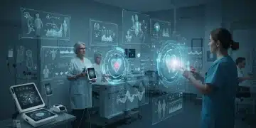 IoT Innovations: Reshaping Patient Monitoring in Next 12 Months Futuristic IoT devices monitoring diverse patients in a connected health environment
