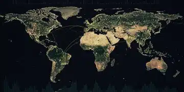 Global fiber optic network illustrating geopolitical impact on US internet traffic.