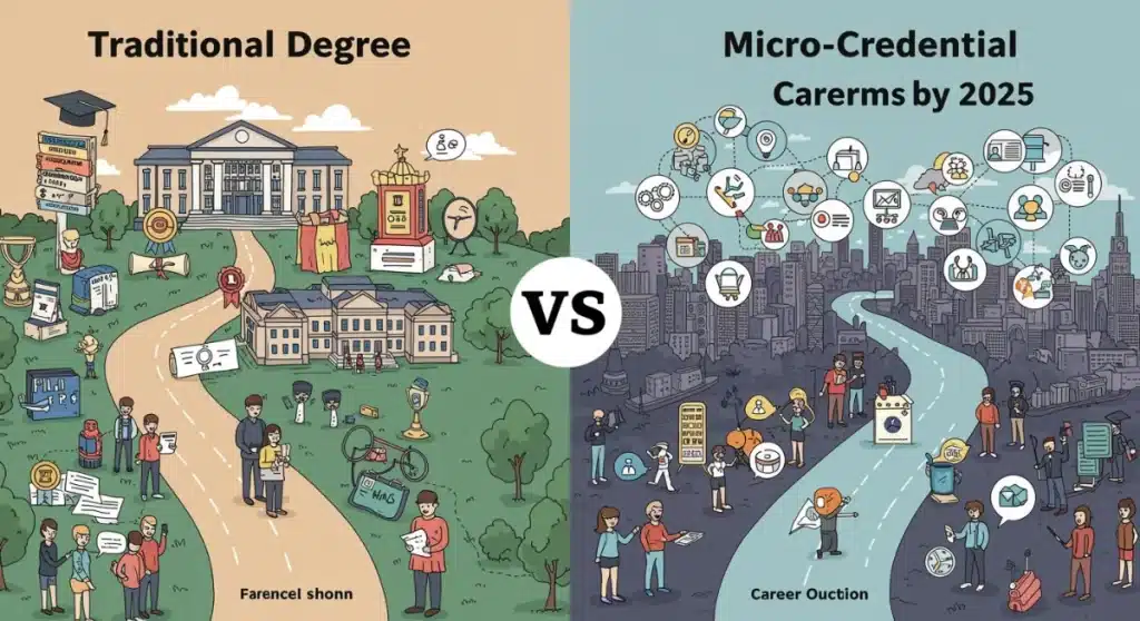 Micro-Credentialing vs. Traditional Degrees: Expert Career Outcomes by 2025