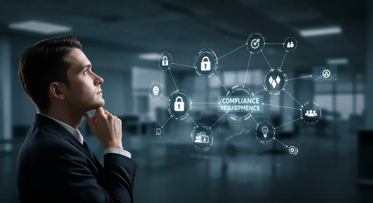 Business executive navigating complex sharing economy regulations.