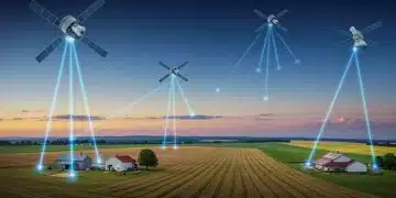 Rural US Internet: New Satellite Options Cut Latency by 15% in 2025 Advanced satellite internet technology connecting rural US homes, reducing latency and improving connectivity.