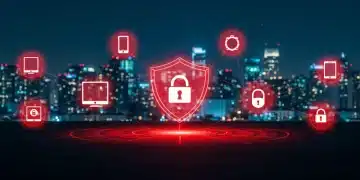 Securing IoT Ecosystem: 6 Steps to Mitigate Cyber Threats by 2025 Secure IoT ecosystem with protective digital shield against cyber threats