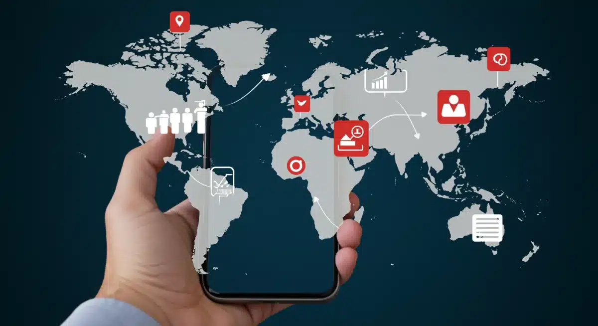 Smartphone showing new FCC international data roaming rules impact