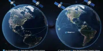 Satellite internet providers Starlink and OneWeb competing for remote US connectivity in 2025.