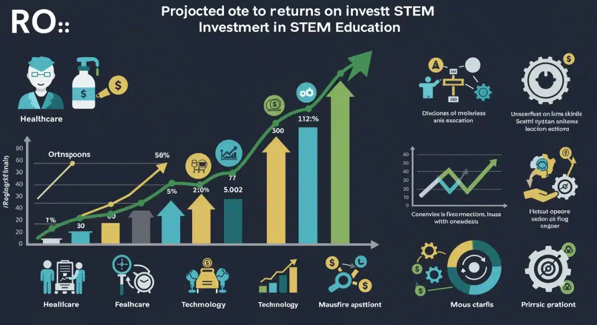 Infographic showing financial returns from STEM education investment