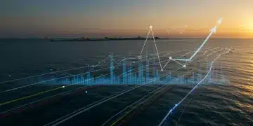 Illustration of submarine cables connecting global markets, symbolizing financial investment and digital infrastructure impact on US businesses.