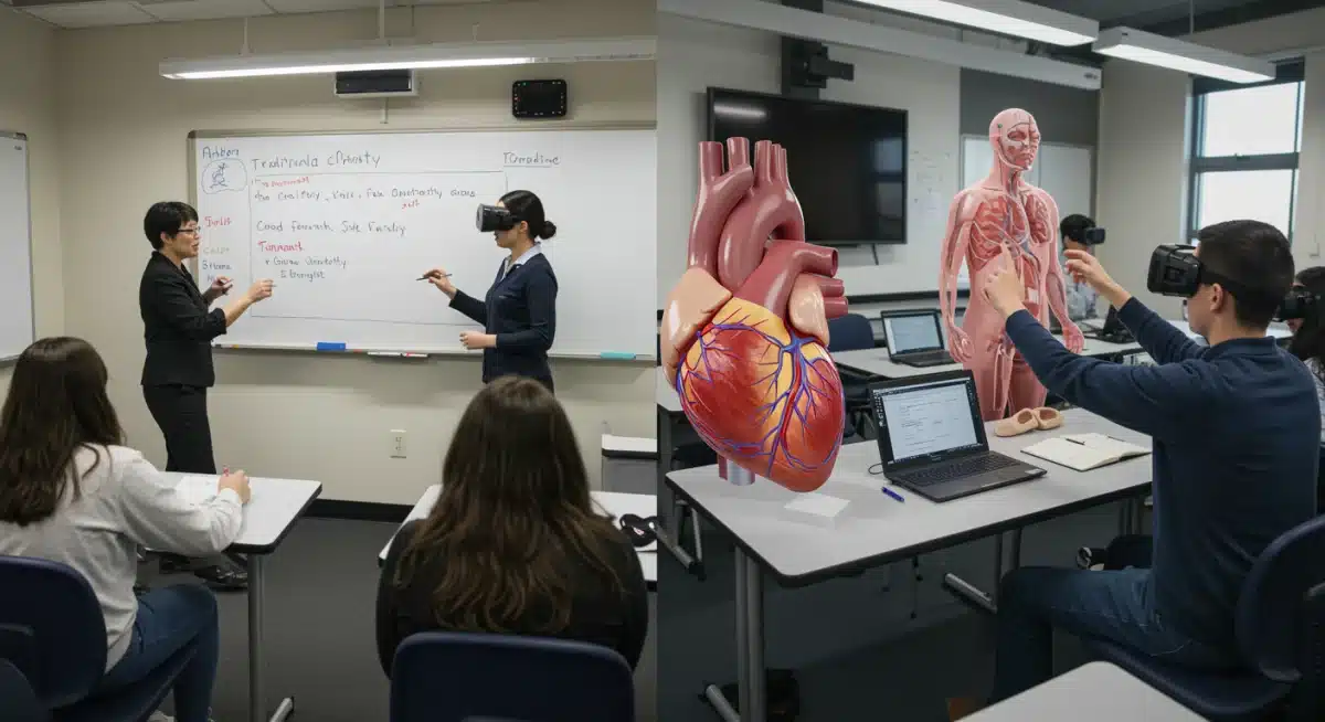 Comparison of traditional versus VR enhanced learning environments