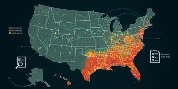 Detailed US broadband map showing connectivity and subsidy access points for residents