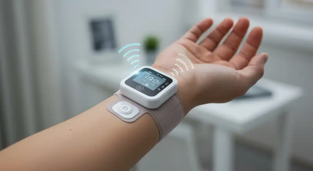 Wearable biometric sensor transmitting patient data wirelessly