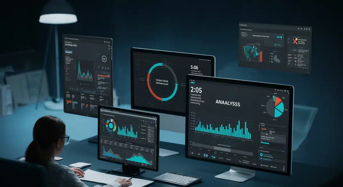 Data analytics dashboard showing student learning progress and engagement